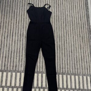 Haute Monde Black Strappy Jumpsuit